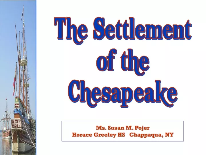 the settlement of the chesapeake