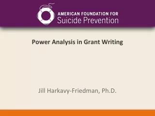 Power Analysis in Grant Writing
