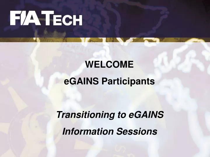 welcome egains participants transitioning