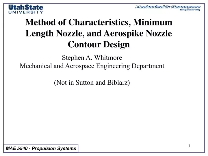 method of characteristics minimum length nozzle and aerospike nozzle contour design