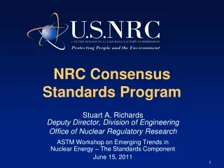 NRC Consensus Standards Program