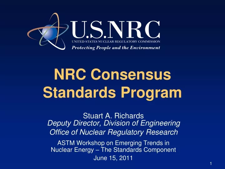 nrc consensus standards program