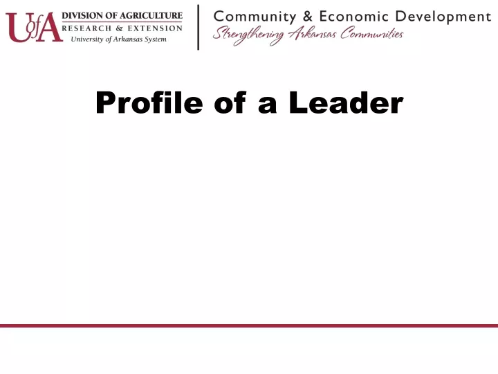 profile of a leader