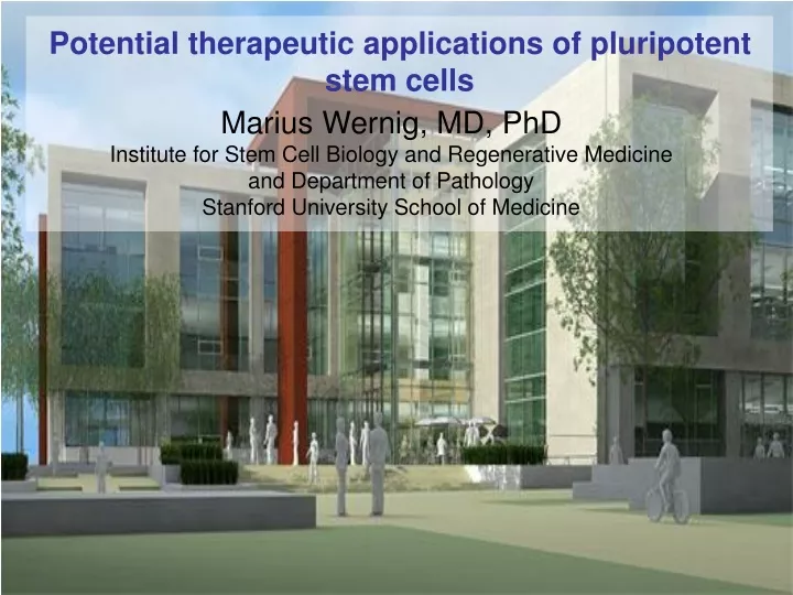 potential therapeutic applications of pluripotent