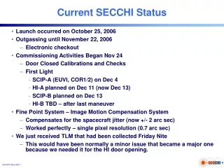 Current SECCHI Status