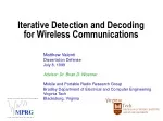 Iterative Detection & Decoding in Wireless Comms - slide 1