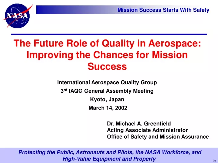 the future role of quality in aerospace improving