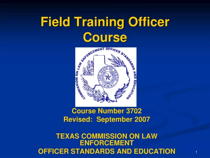 field training officer course