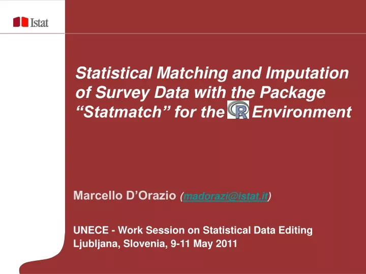 statistical matching and imputation of survey