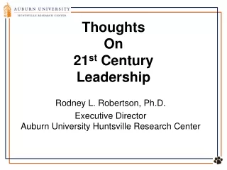 Thoughts On 21 st  Century Leadership