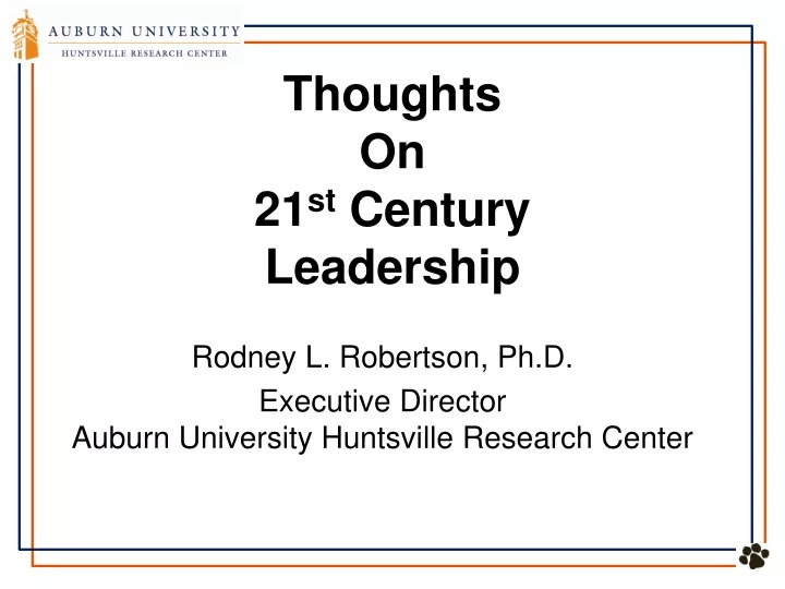 thoughts on 21 st century leadership