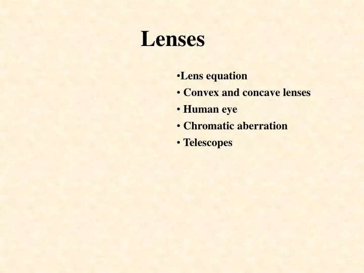 lenses