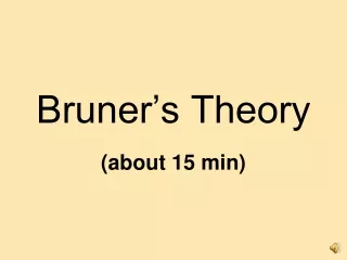 Bruner’s Theory