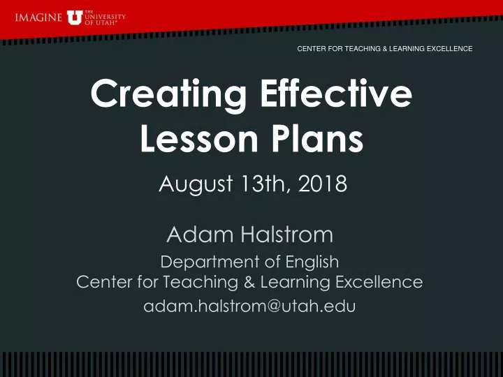 creating effective lesson plans
