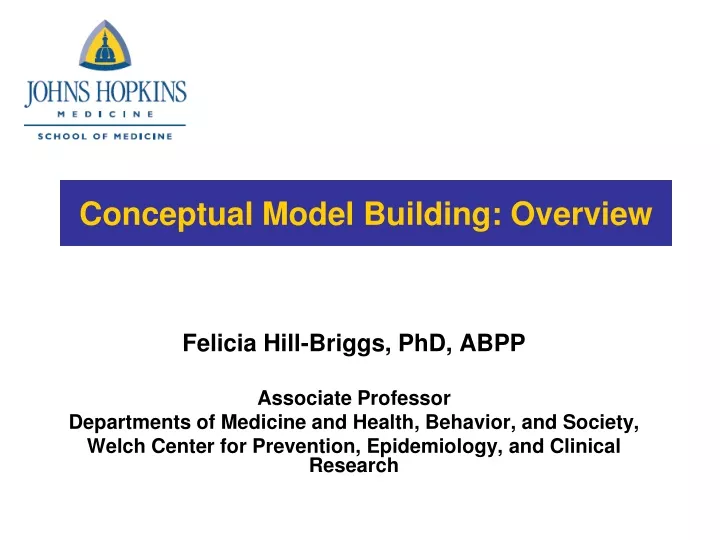 conceptual model building overview
