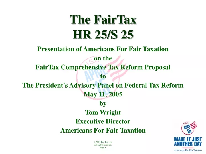 the fairtax hr 25 s 25