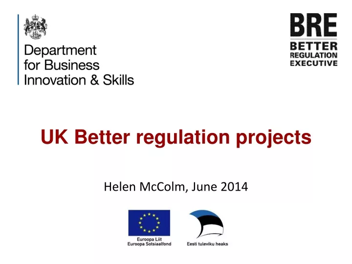 uk better regulation projects
