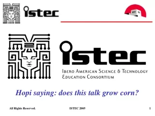 Hopi saying: does this talk grow corn?