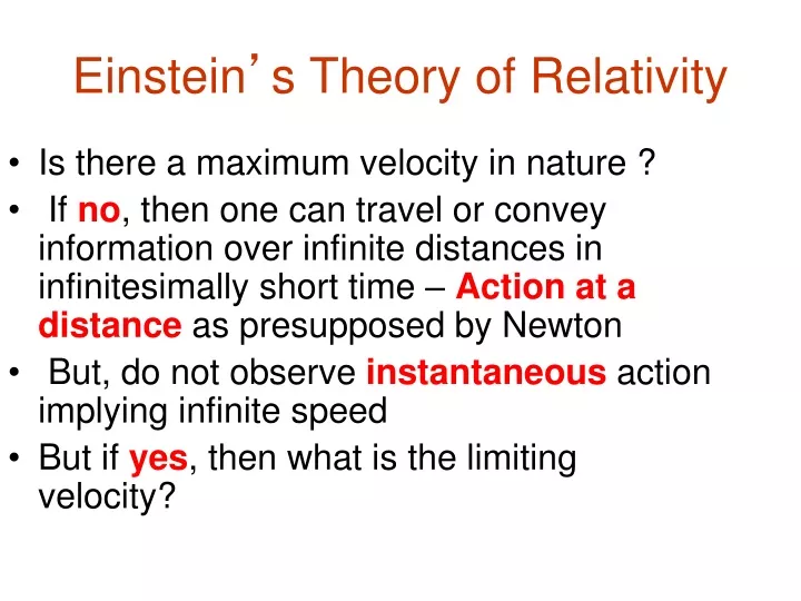 einstein s theory of relativity