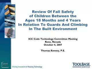 ICC Code Technology Committee Meeting Reno, Nevada October 4, 2007 Thomas Kenney, P.E.