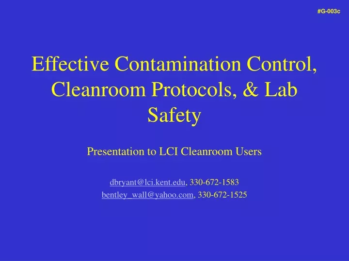 effective contamination control cleanroom protocols lab safety