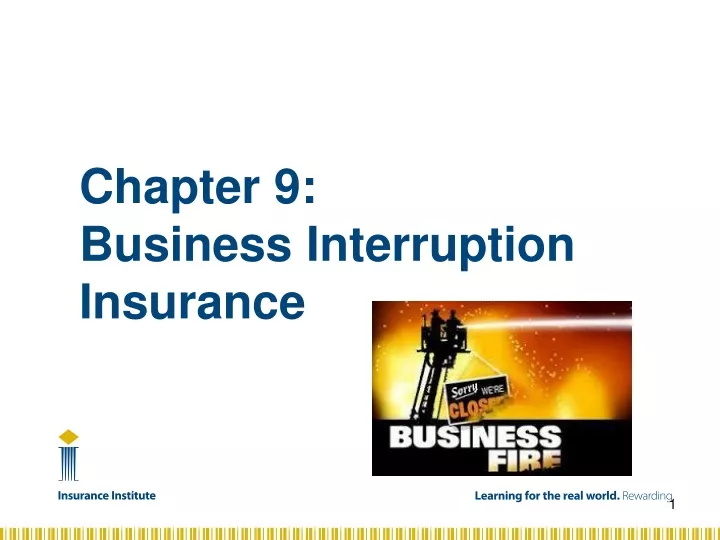 chapter 9 business interruption insurance
