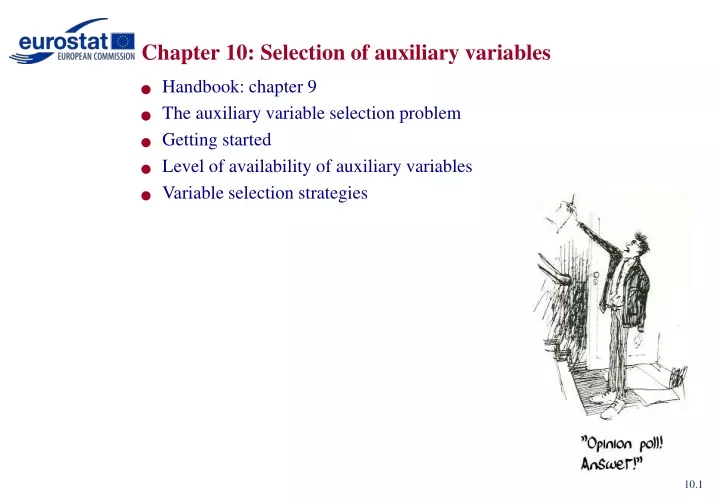 chapter 10 selection of auxiliary variables