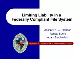 Limiting Liability in a  Federally Compliant File System