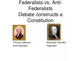 Federalists vs. Anti-Federalists Debate constructs a Constitution