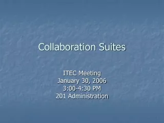 Collaboration Suites