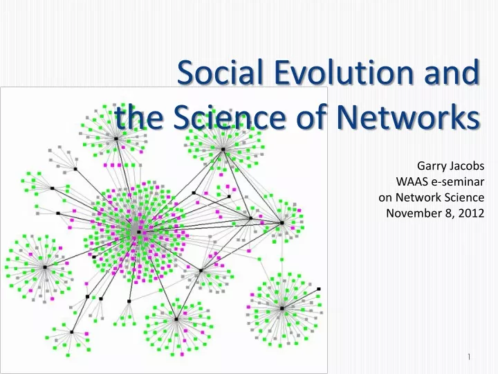 social evolution and the science of networks