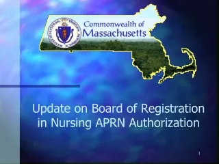 Update on Board of Registration in Nursing APRN Authorization