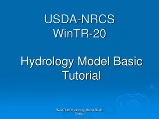 USDA-NRCS  WinTR-20