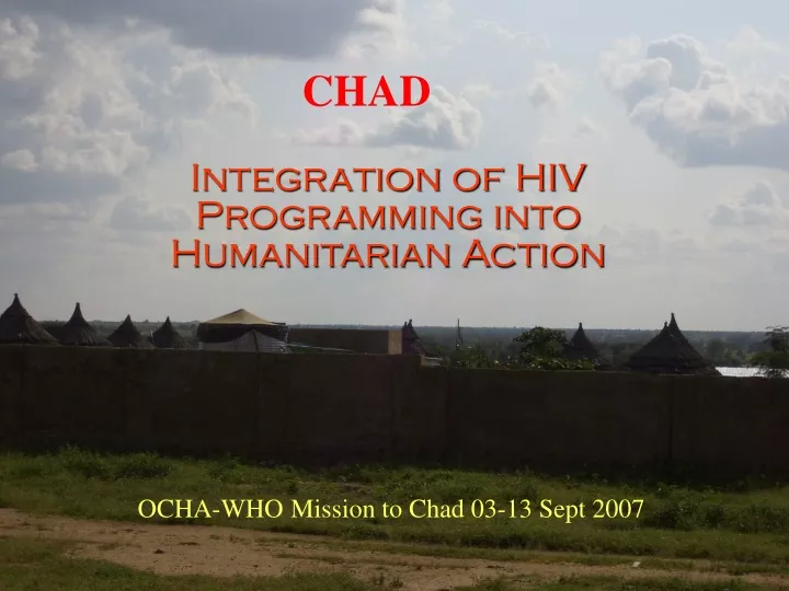 integration of hiv programming into humanitarian action