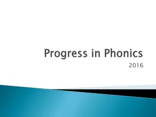 Progress in Phonics