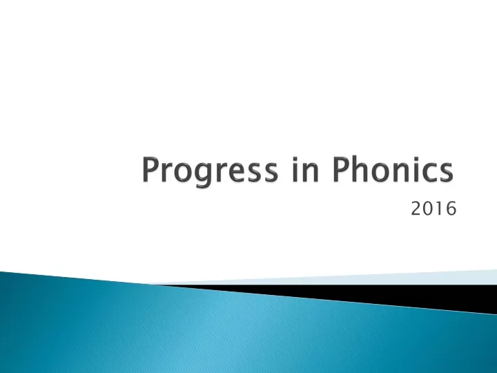 progress in phonics