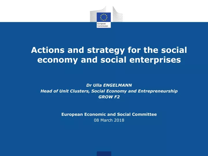 actions and strategy for the social economy