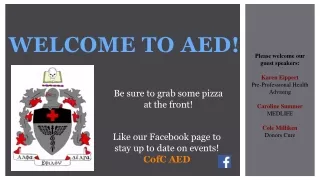 WELCOME TO AED!
