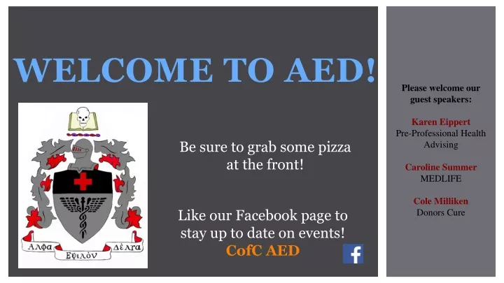 welcome to aed