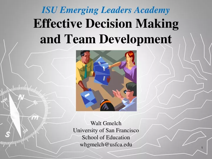 isu emerging leaders academy effective decision making and team development