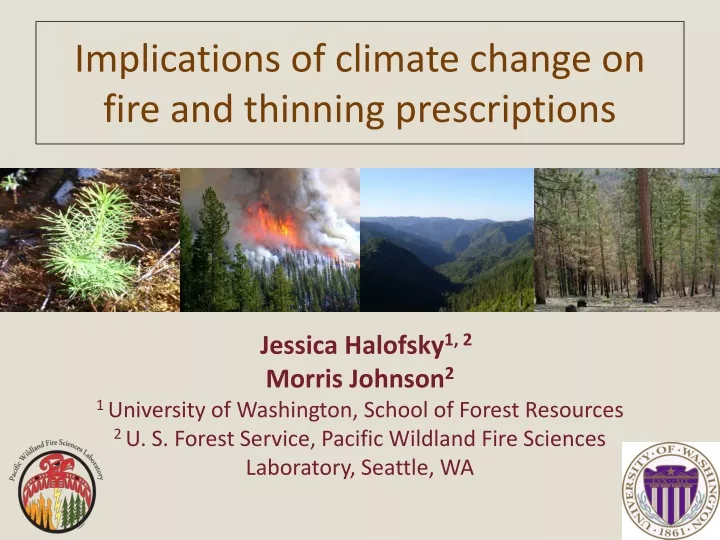 implications of climate change on fire and thinning prescriptions