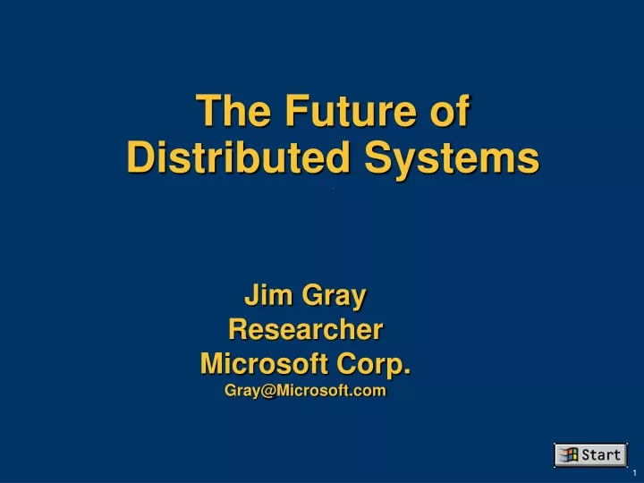 the future of distributed systems