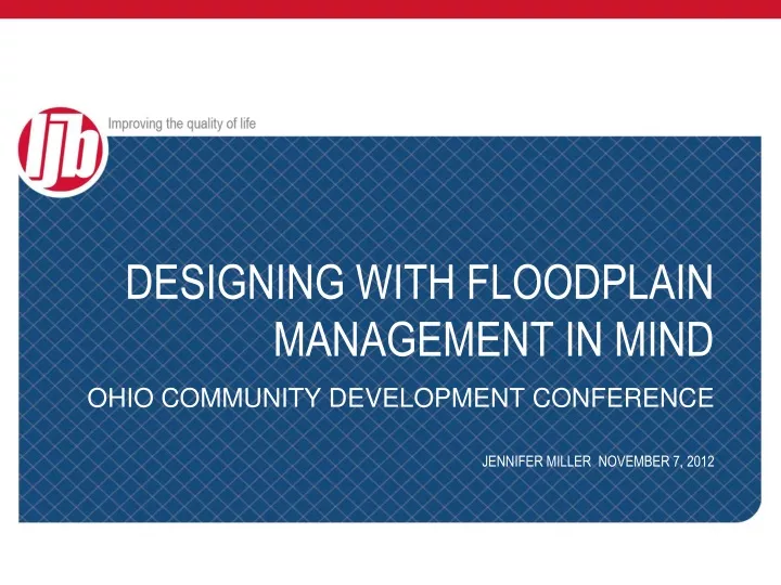 designing with floodplain management in mind
