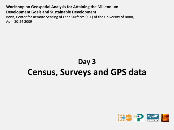 day 3 census surveys and gps data