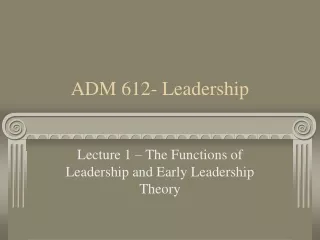 ADM 612- Leadership
