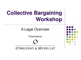 Collective Bargaining Workshop
