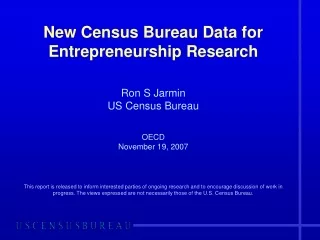 New Census Bureau Data for Entrepreneurship Research