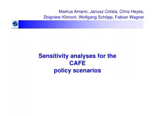 Sensitivity analyses for the  CAFE  policy scenarios