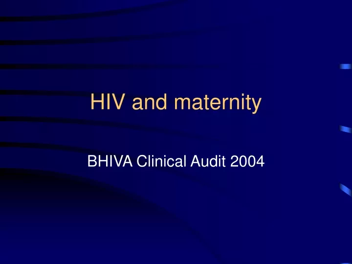 hiv and maternity