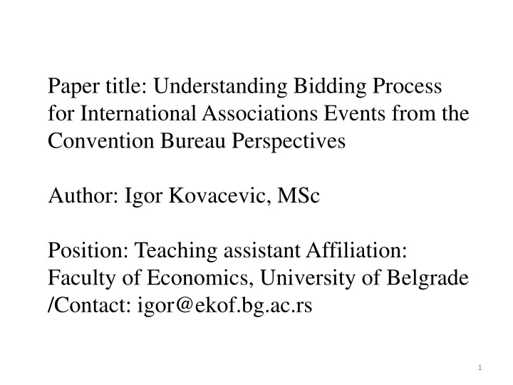 paper title understanding bidding process